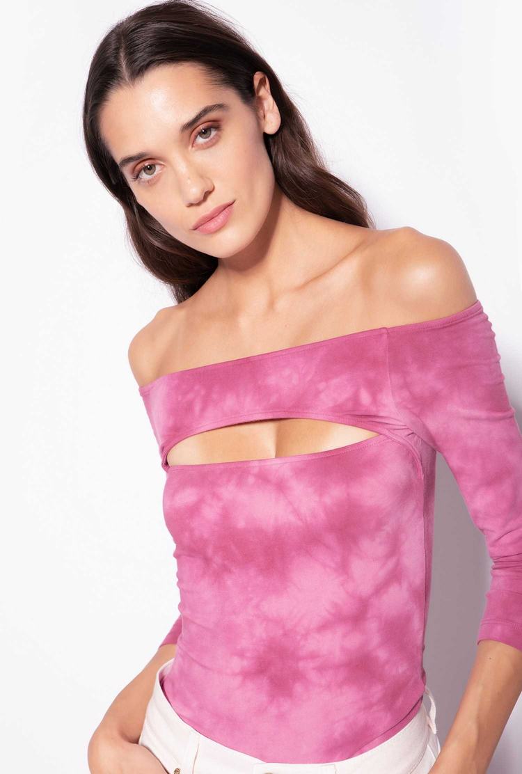 Women's Pinko 3/4 Sleeves Sweaters Fuchsia | Canada-80731659