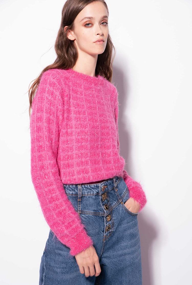 Women's Pinko Alpaca Blend Fluffy Pullover Red | Canada-51467399
