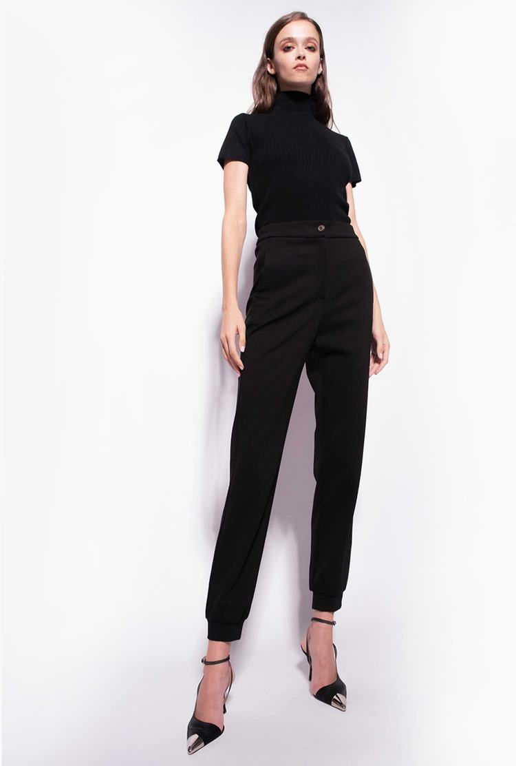 Women's Pinko Ankle Cuffs Pants Black | Canada-97602839