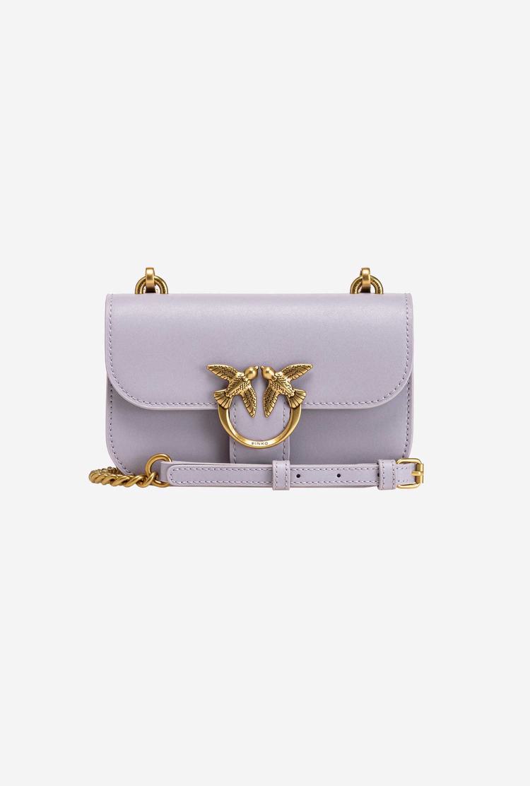 Women's Pinko Baby Love Bag Bell Simply Crossbody Bags Grey Gold | Canada-57218639