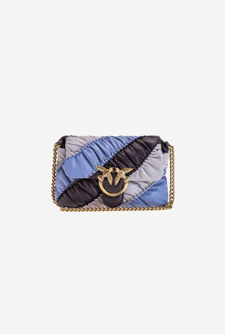 Women's Pinko Baby Love Bag Puff Ruffle Crossbody Bags Grey/Lavender Gold | Canada-35240969
