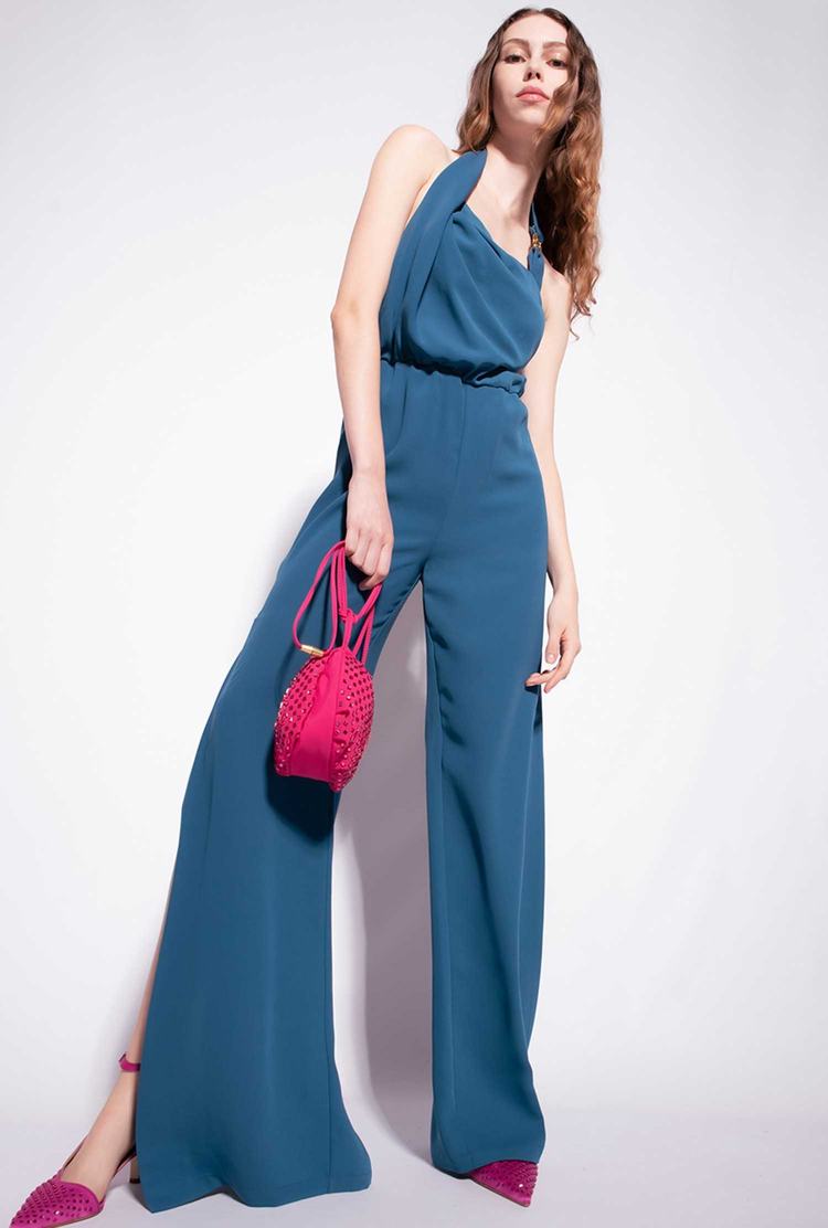Women's Pinko Back Opening Dress Blue | Canada-30897419