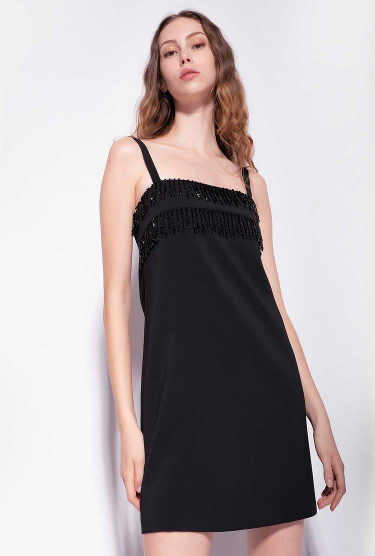 Women's Pinko Beads Dress Black | Canada-71396589