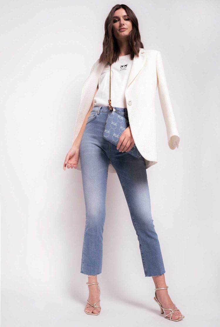 Women's Pinko Boot-cut Ankle-length Jeans Blue | Canada-54273919