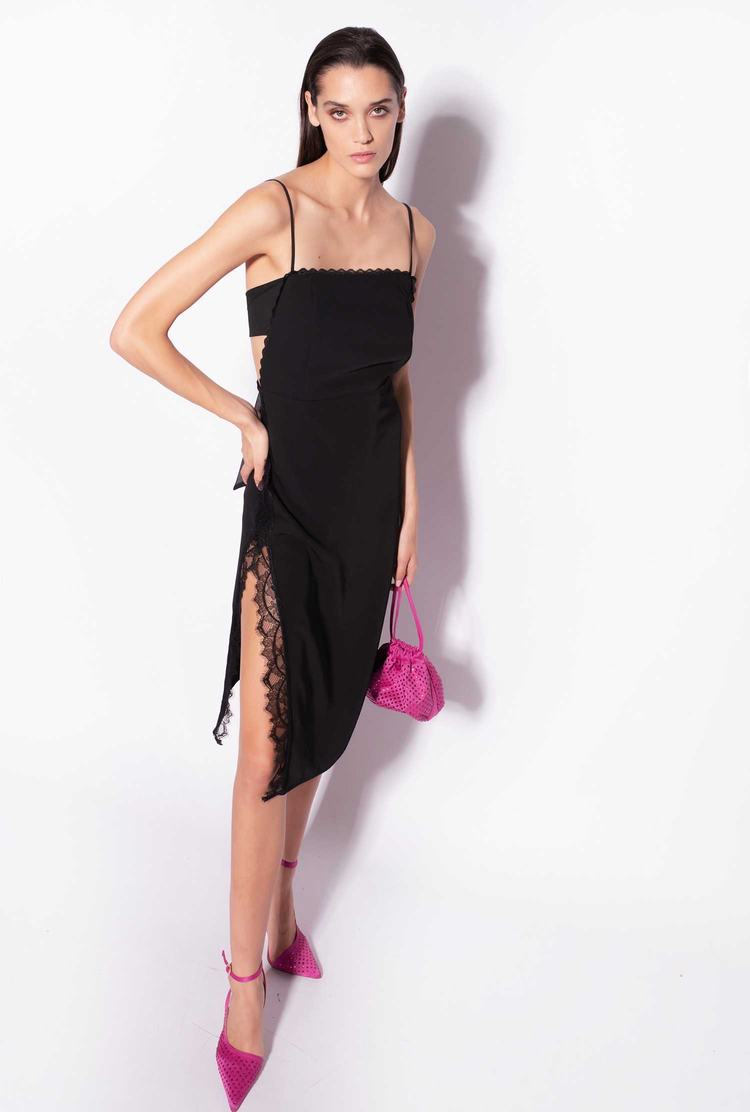 Women's Pinko Bow Dress Black | Canada-52198639