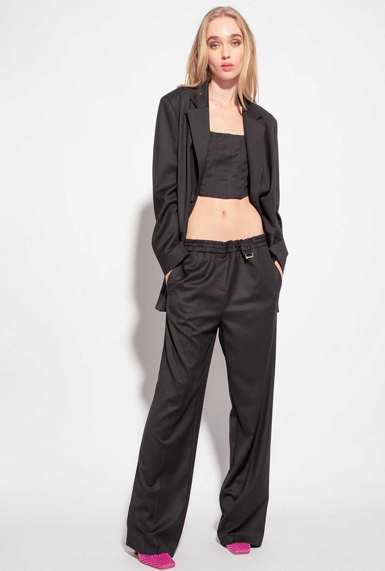 Women's Pinko Bustier Bandeau Black | Canada-18492059