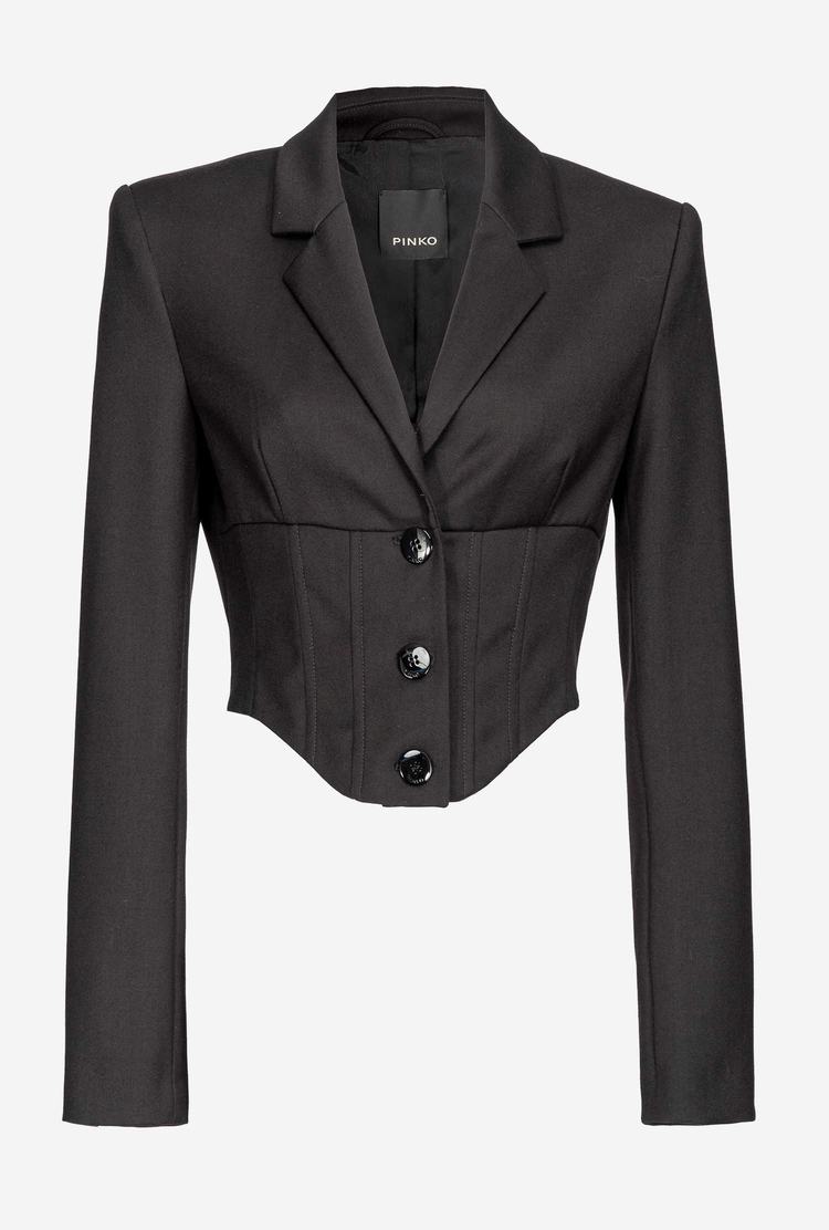 Women's Pinko Bustier Blazers Black | Canada-47180259