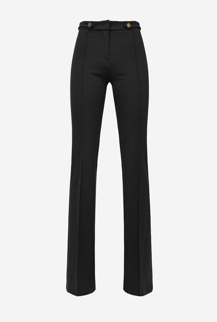 Women's Pinko Buttons Pants Black | Canada-97143509