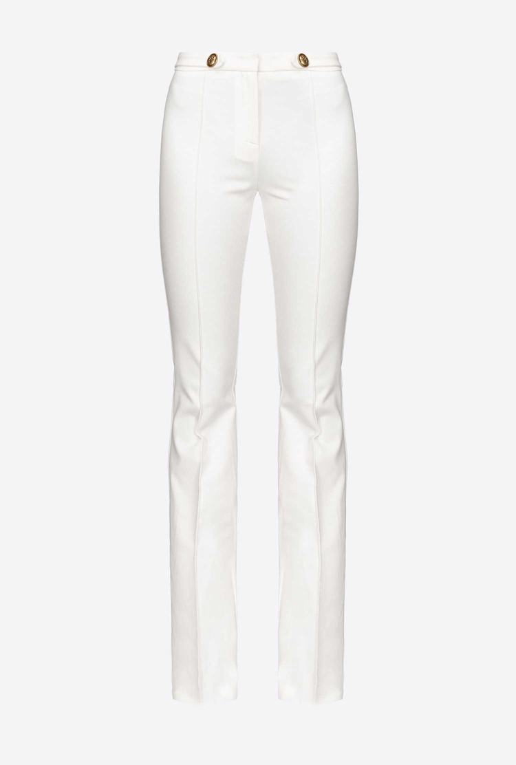 Women's Pinko Buttons Pants White | Canada-07684519