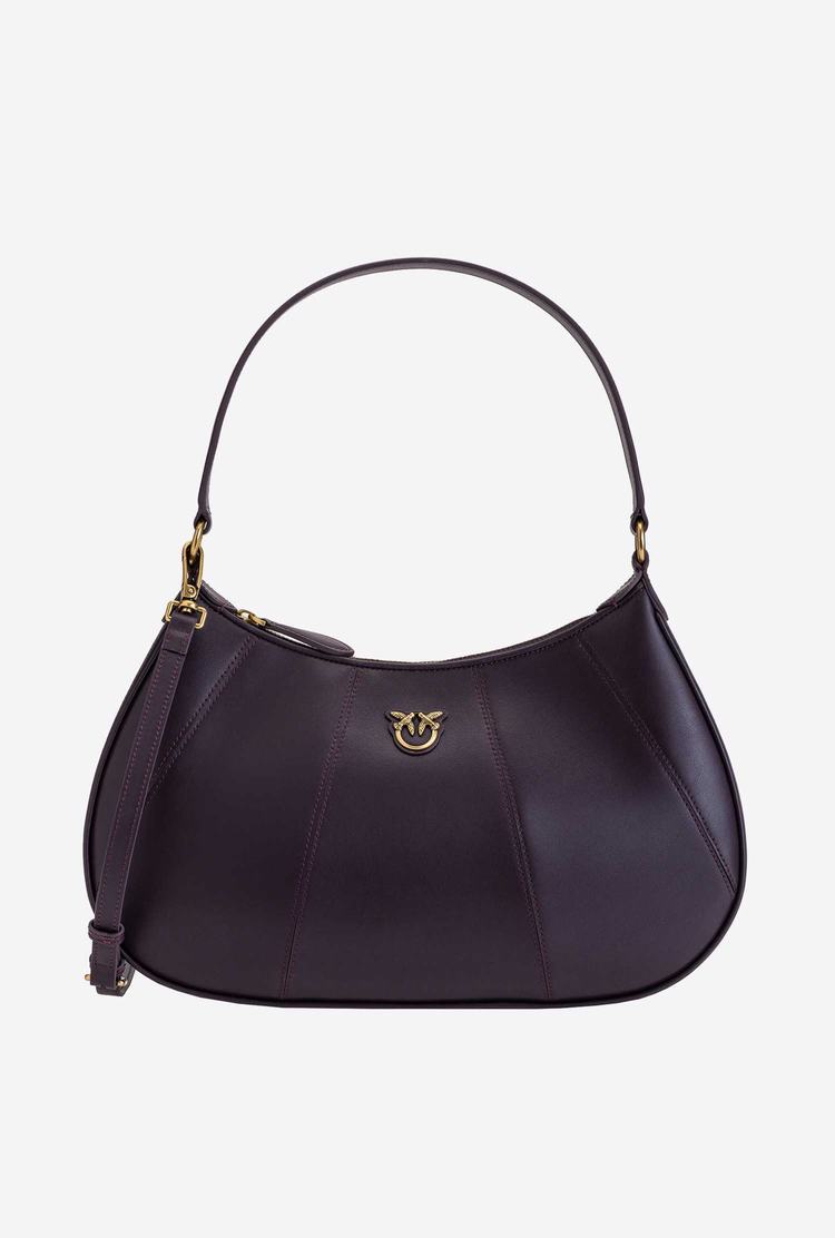 Women's Pinko Classic Half Moon Bag Simply Shoulder Bags Purple Gold | Canada-14350269