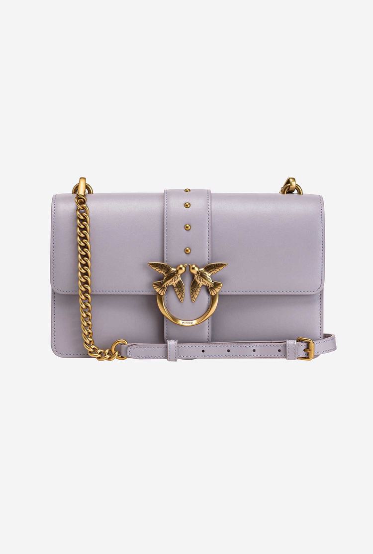 Women's Pinko Classic Love Bag Icon Simply Crossbody Bags Grey Gold | Canada-42019789