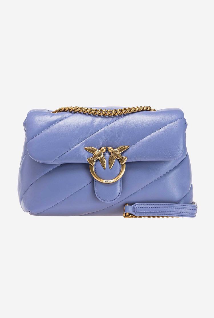 Women's Pinko Classic Love Bag Puff Maxi Quilt Shoulder Bags Lavender Gold | Canada-01946379