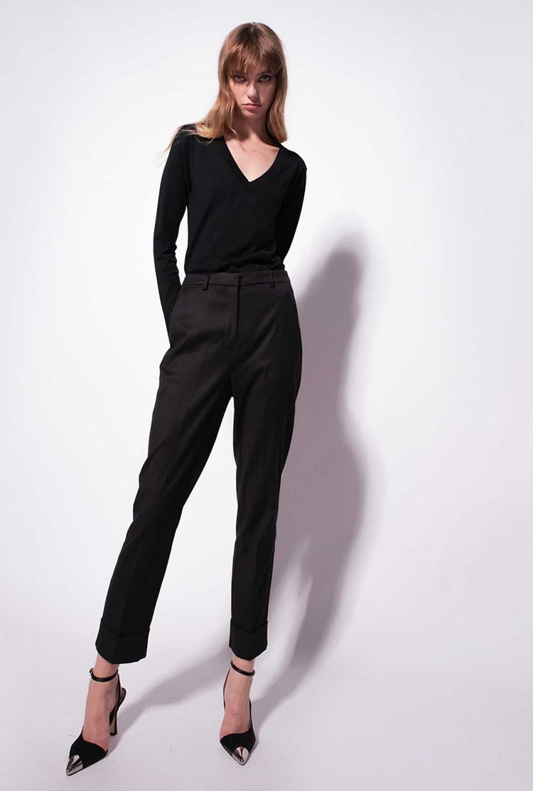 Women's Pinko Colour-block Sweaters Black | Canada-25031489
