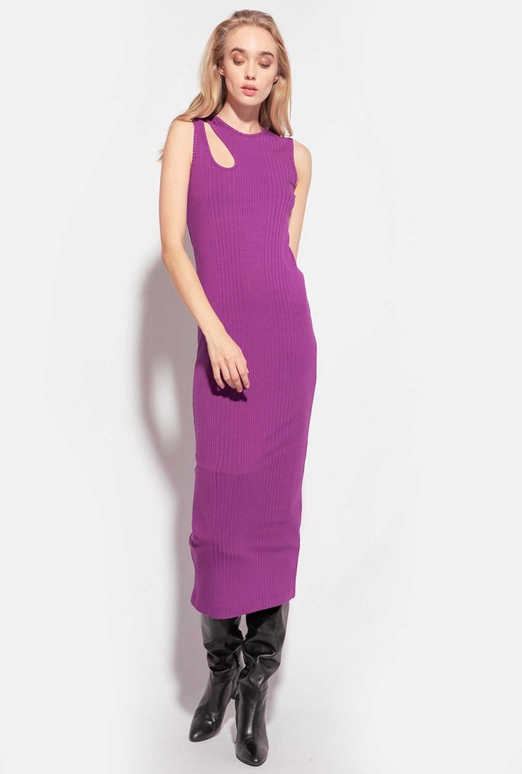 Women's Pinko Cut-out Detail Dress Purple | Canada-09865749