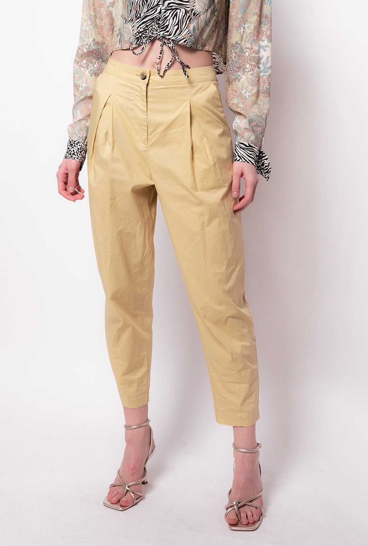 Women's Pinko Darts Pants Cream | Canada-85304279