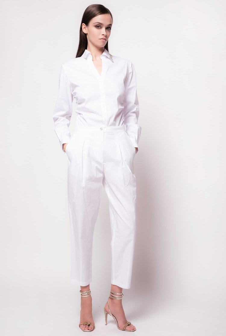 Women's Pinko Darts Pants White | Canada-71230969