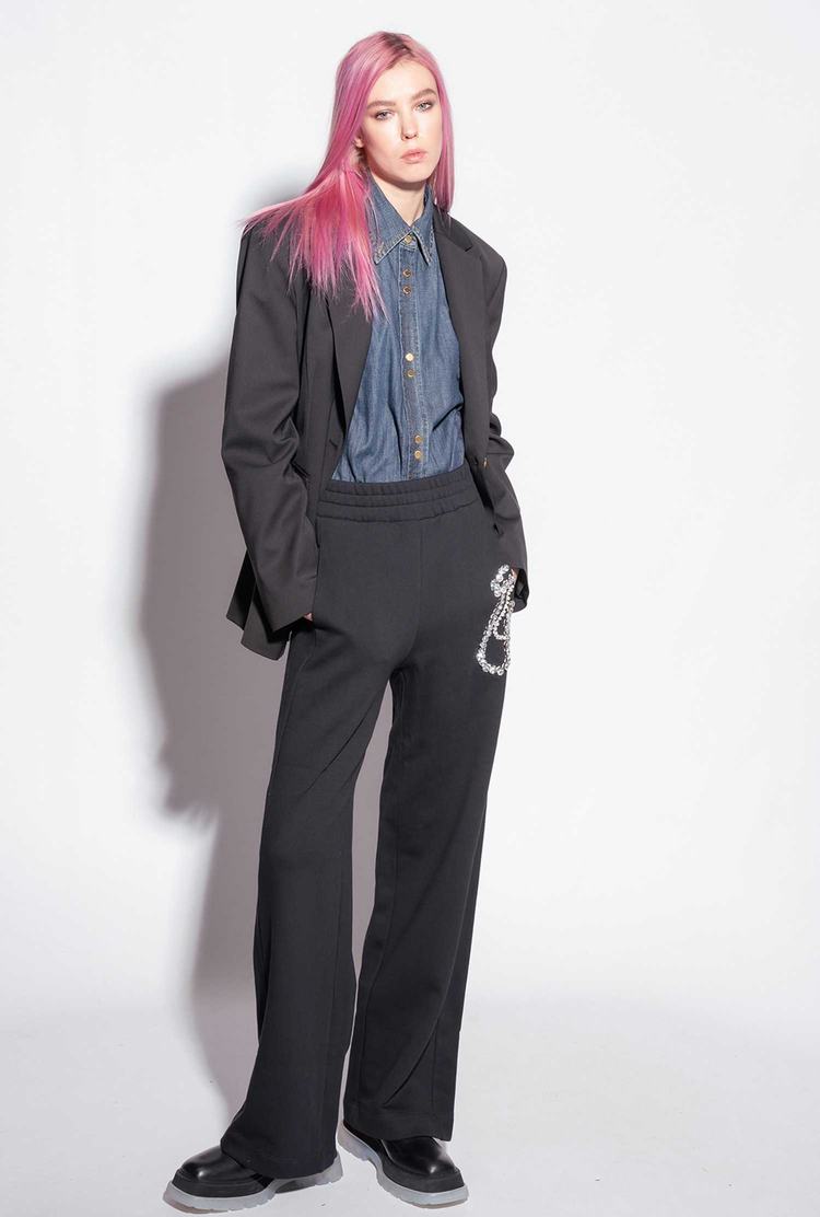 Women's Pinko Diabolik Pants Black | Canada-93206459
