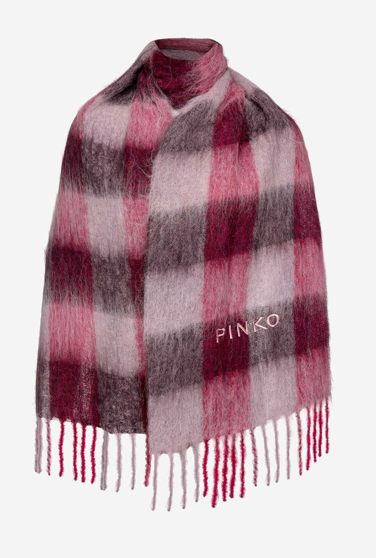 Women's Pinko Embroidery Scarves Multicolor Purple | Canada-82673199