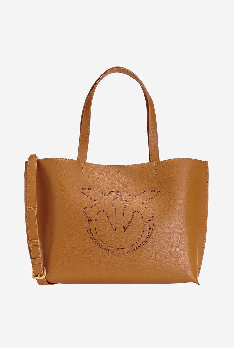 Women's Pinko Everyday Shoulder Bags Brown | Canada-56089139