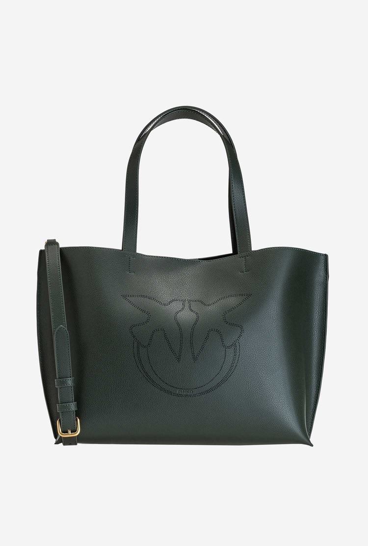 Women's Pinko Everyday Shoulder Bags Green Gold | Canada-95863749