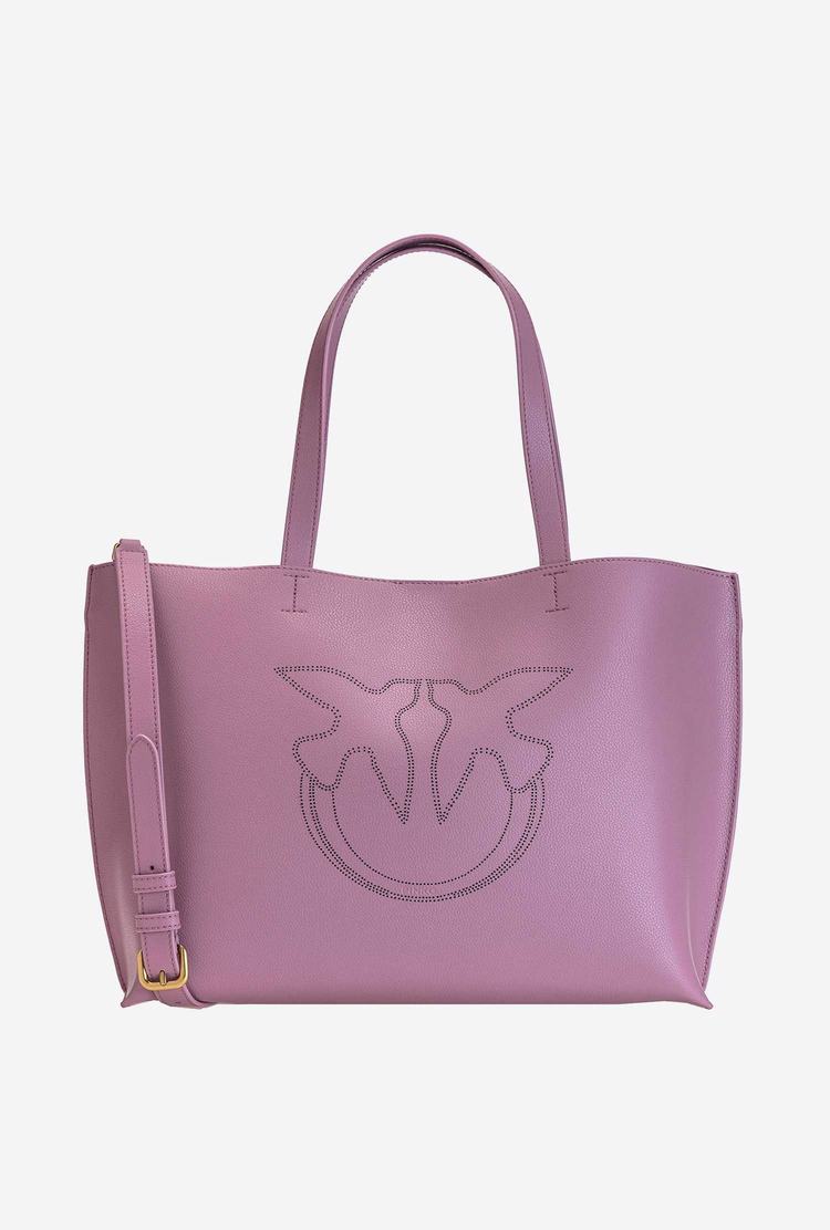 Women's Pinko Everyday Shoulder Bags Pink Gold | Canada-14360879