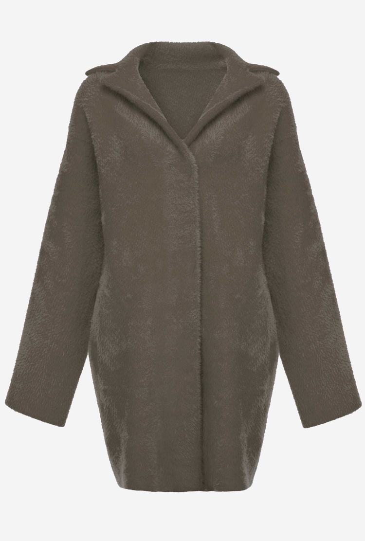 Women's Pinko Faux Fur Cocoon Coats Green | Canada-70218639