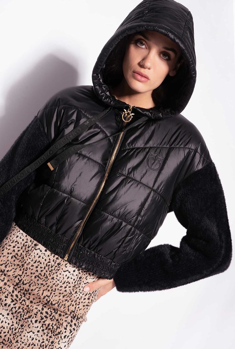Women's Pinko Faux Fur Jackets Black | Canada-36918579