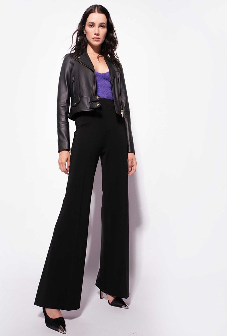 Women's Pinko Flared Pants Black | Canada-82093519