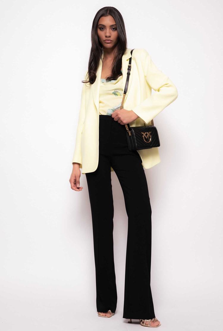 Women's Pinko Flared Stretch Pants Black | Canada-86129459