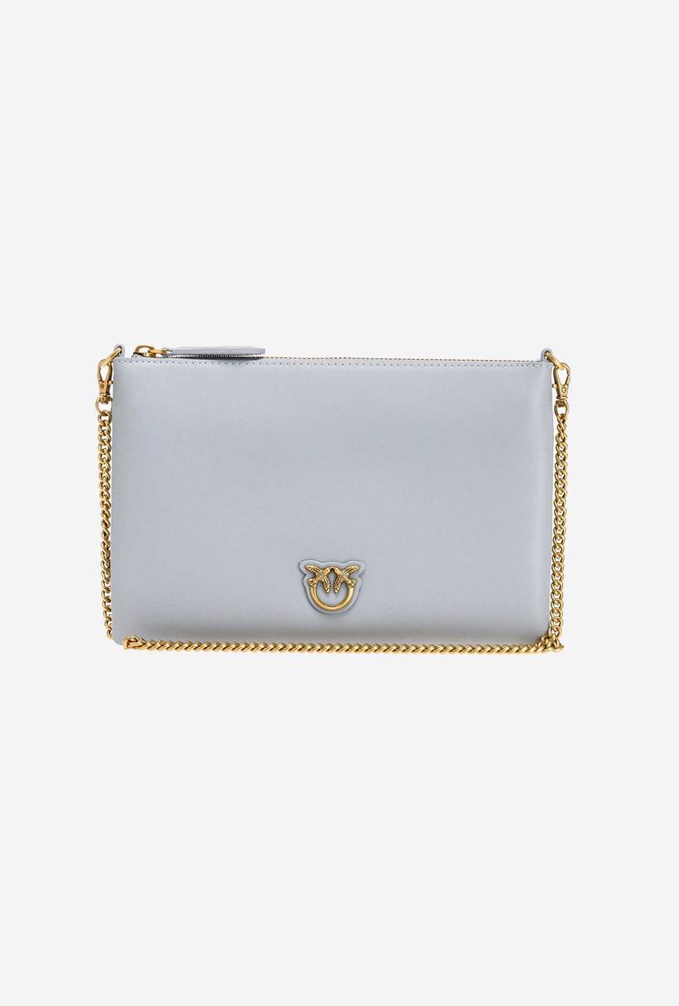Women's Pinko Flat Love Bag Simply Crossbody Bags Grey Gold | Canada-83271099