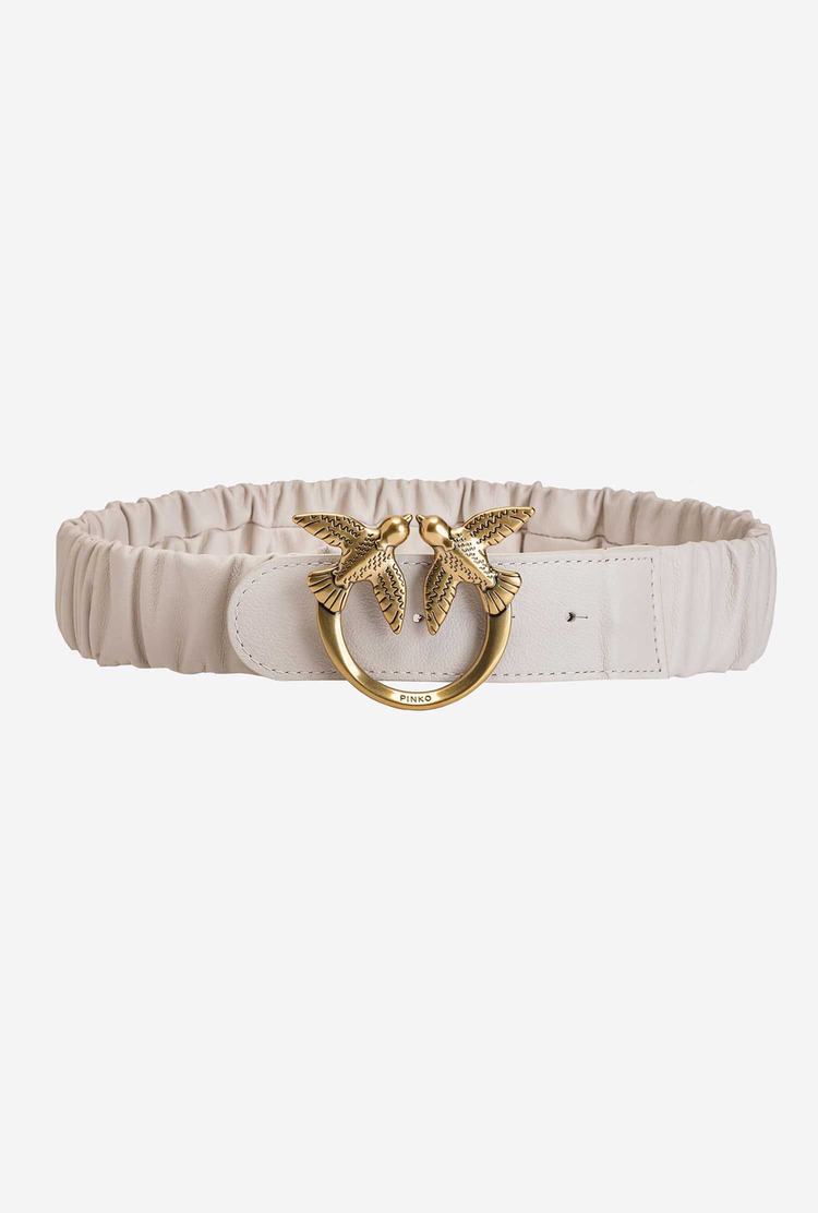 Women's Pinko Gathered Love Birds Belts Beige Gold | Canada-60473959