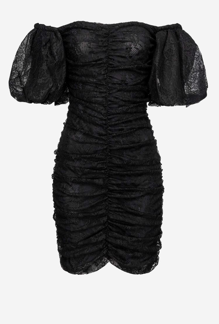 Women's Pinko Gathering Dress Black | Canada-78160359