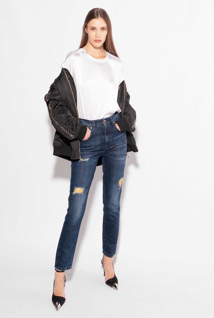 Women's Pinko Golden Details Jeans Blue | Canada-75182049