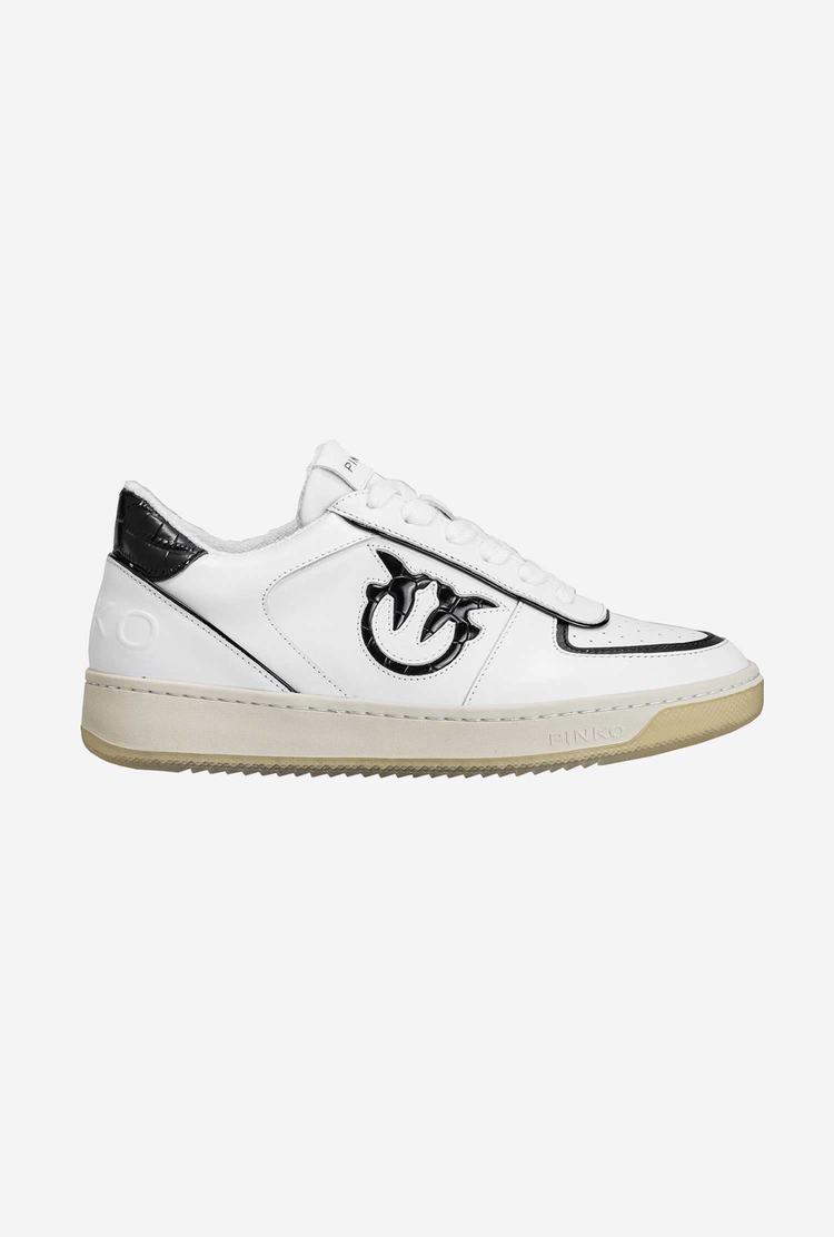 Women's Pinko Inserts Sneakers White/Black | Canada-74659819
