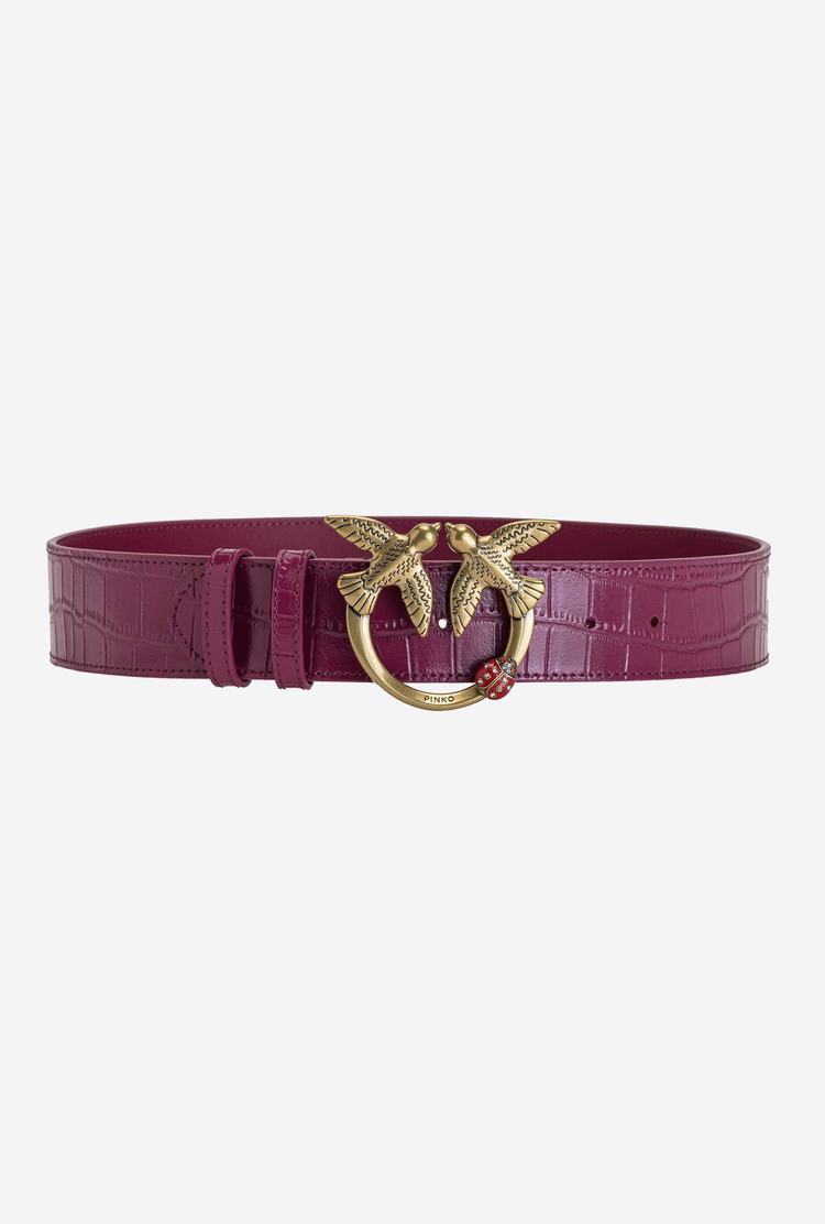 Women's Pinko Jewel Belts Burgundy Gold | Canada-84617539