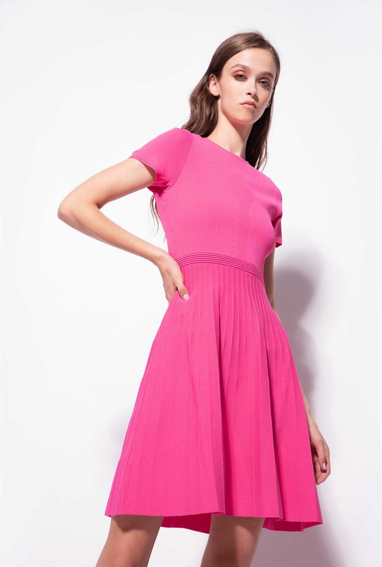 Women's Pinko Knit Mini Dress Pink | Canada-15890349
