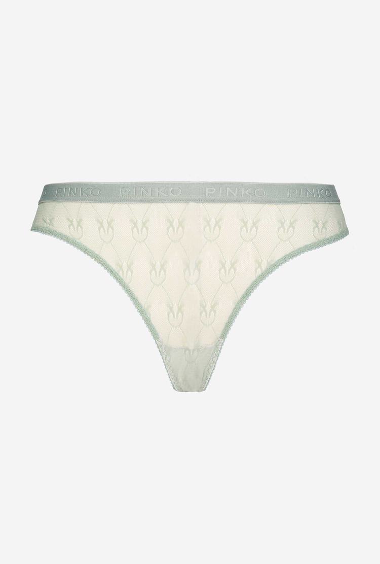 Women's Pinko Lace Briefs Lingerie Green | Canada-67051499