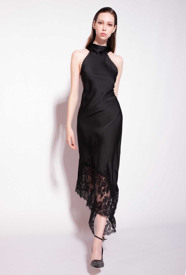 Women's Pinko Lace Dress Black | Canada-36195849