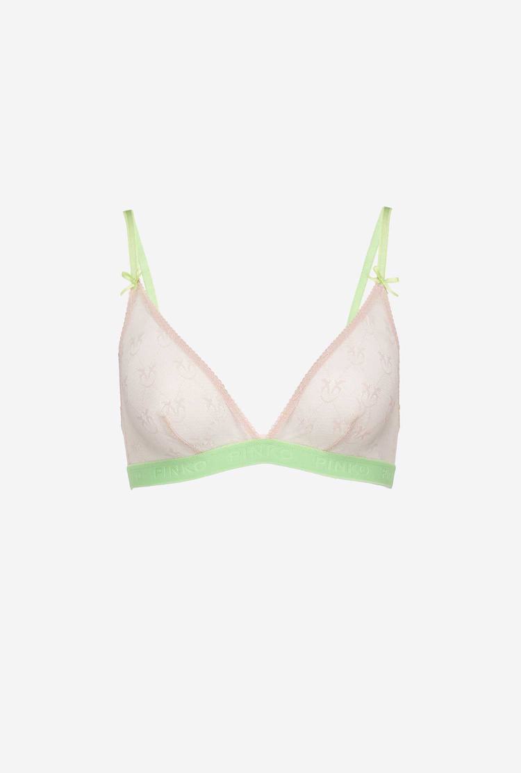 Women's Pinko Lace Triangle Bra Lingerie Pink/Green | Canada-10285739