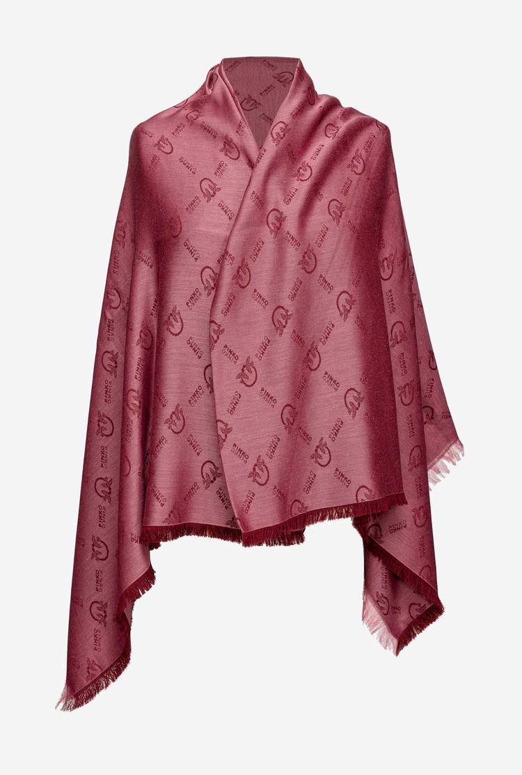 Women's Pinko Large Monogram Scarves Fuchsia/Purple | Canada-46581039