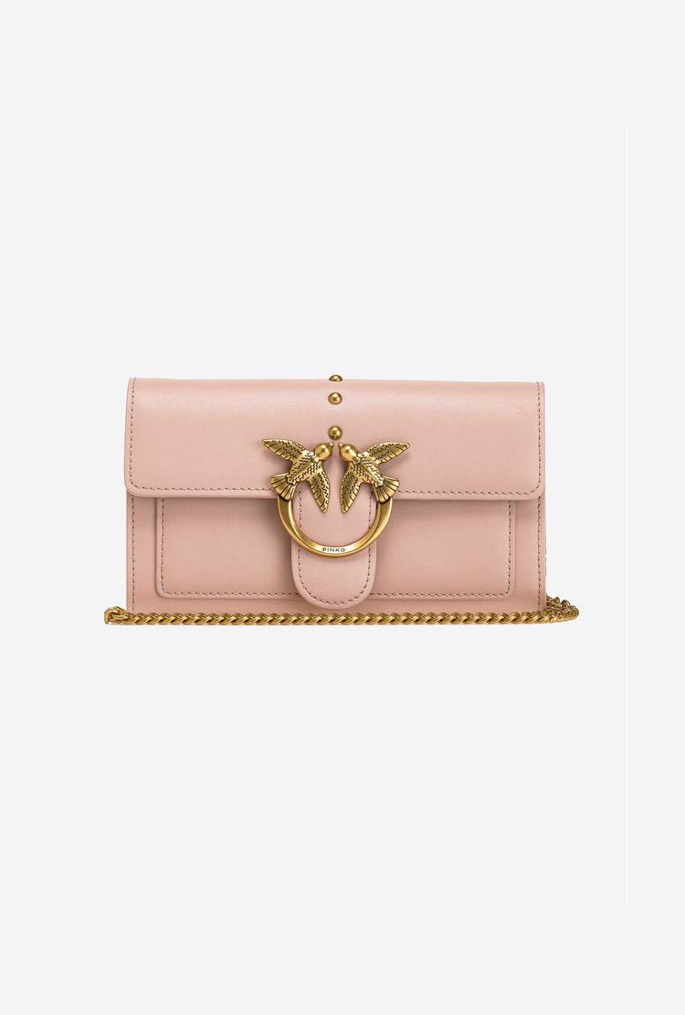 Women's Pinko Love Bag Simply Crossbody Bags Pink Gold | Canada-69145739