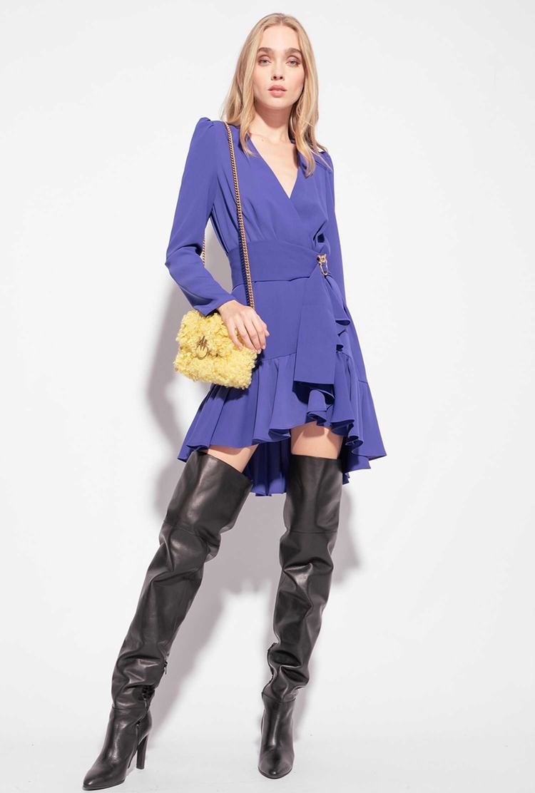Women's Pinko Love Birds Dress Blue | Canada-95436819