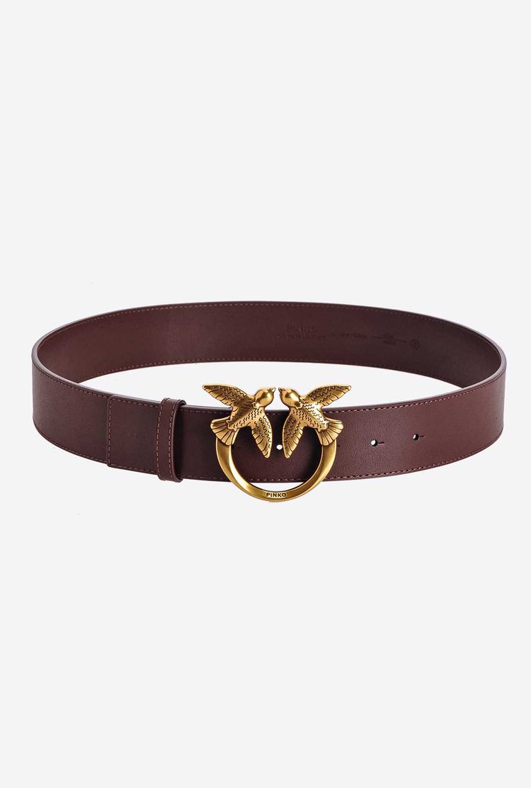 Women's Pinko Love Birds Leather Belts Red | Canada-16597489