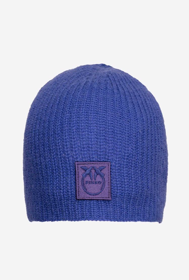 Women's Pinko Love Birds Patch Beanie Blue | Canada-14025839