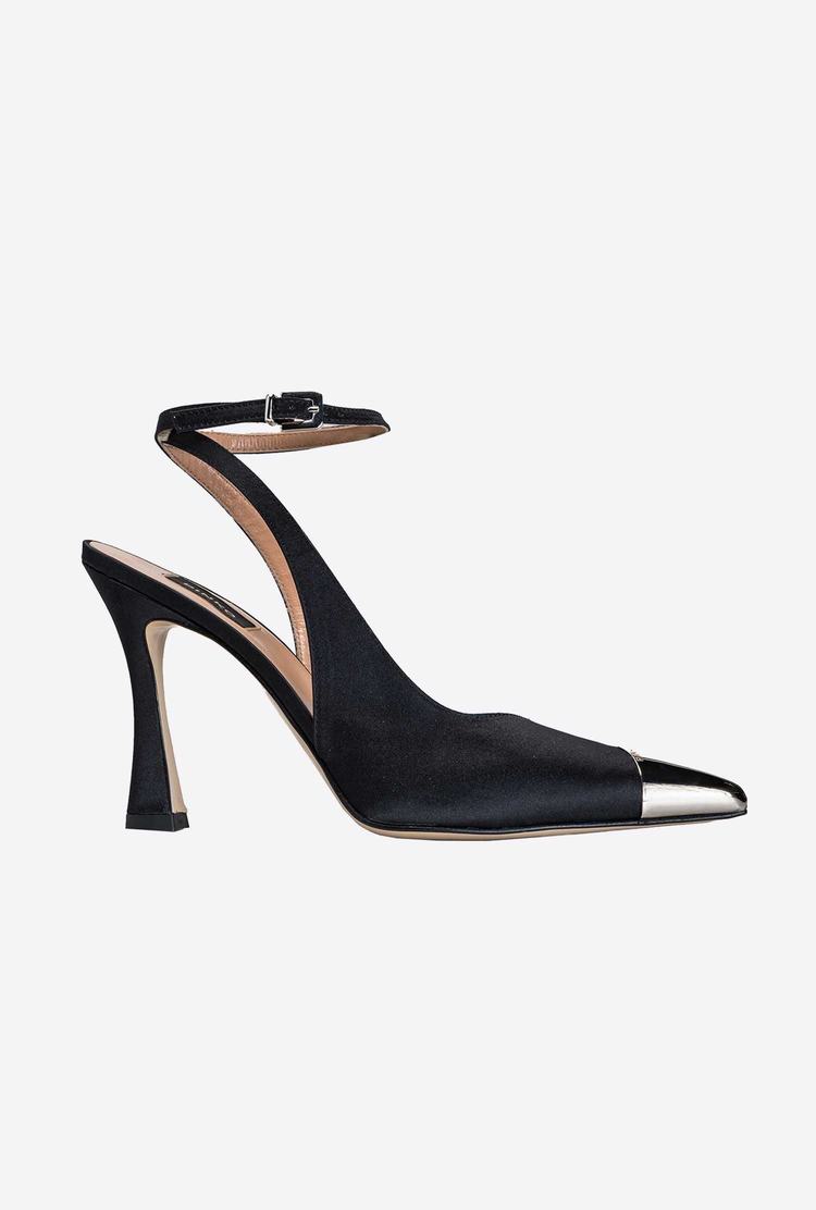 Women's Pinko Metal Toe Heels Black | Canada-25714369