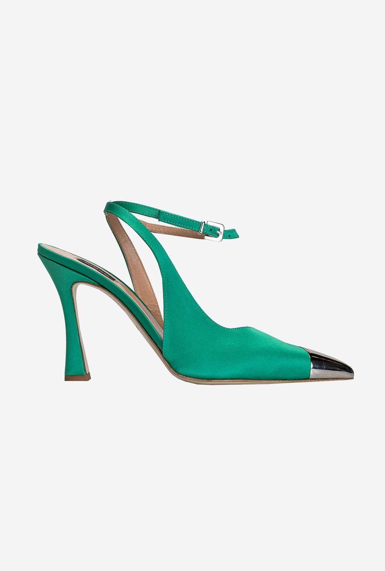 Women's Pinko Metal Toe Heels Green | Canada-84692319
