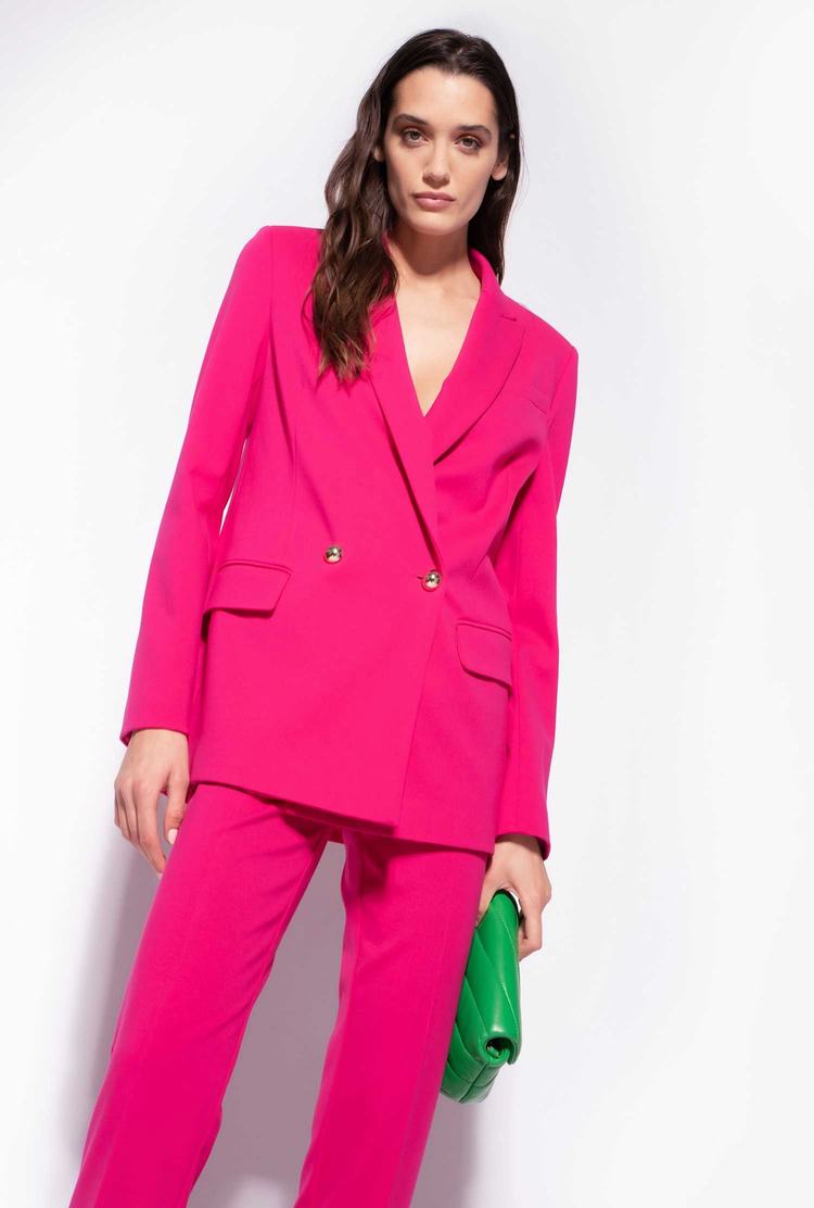 Women's Pinko Milano-knit Blazers Fuchsia | Canada-21036479