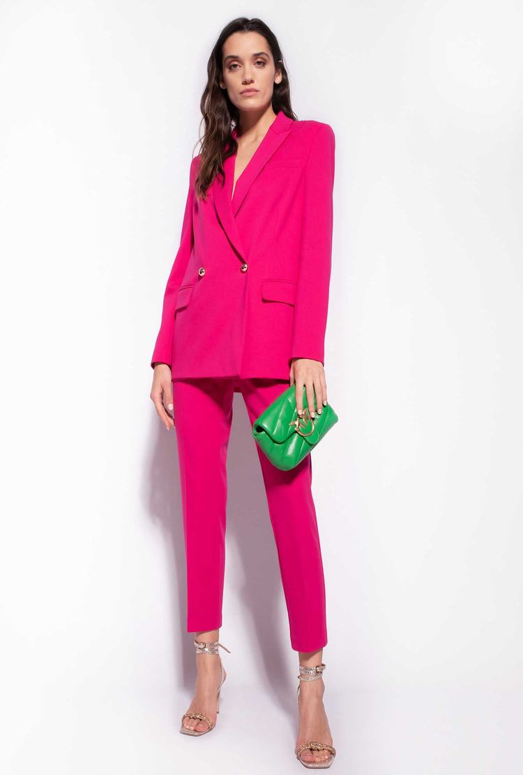 Women's Pinko Milano-knit Pants Fuchsia | Canada-85263719