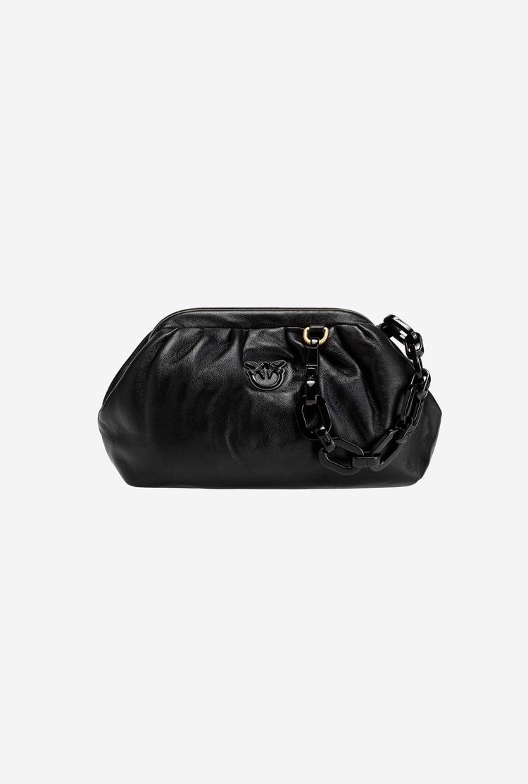 Women's Pinko Mini Chain Pouch Full Colour Handbag Black | Canada-54732989