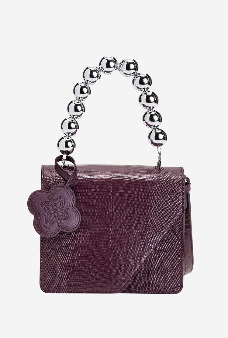 Women's Pinko Mini Letter Bag Handle Metal Handle Handbag Purple | Canada-21304869